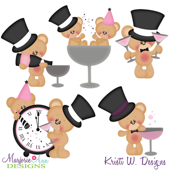Cheers To The New Year SVG Cutting Files Includes Clipart - Click Image to Close